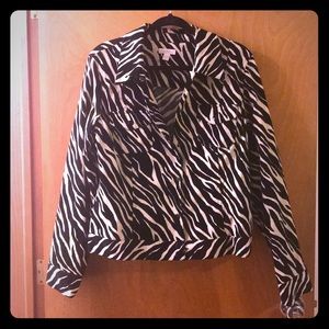 Zebra print blazer
